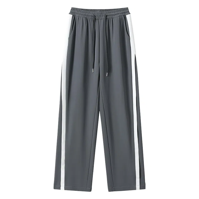 欧迪芬 拼接垂感阔腿休闲裤 女款