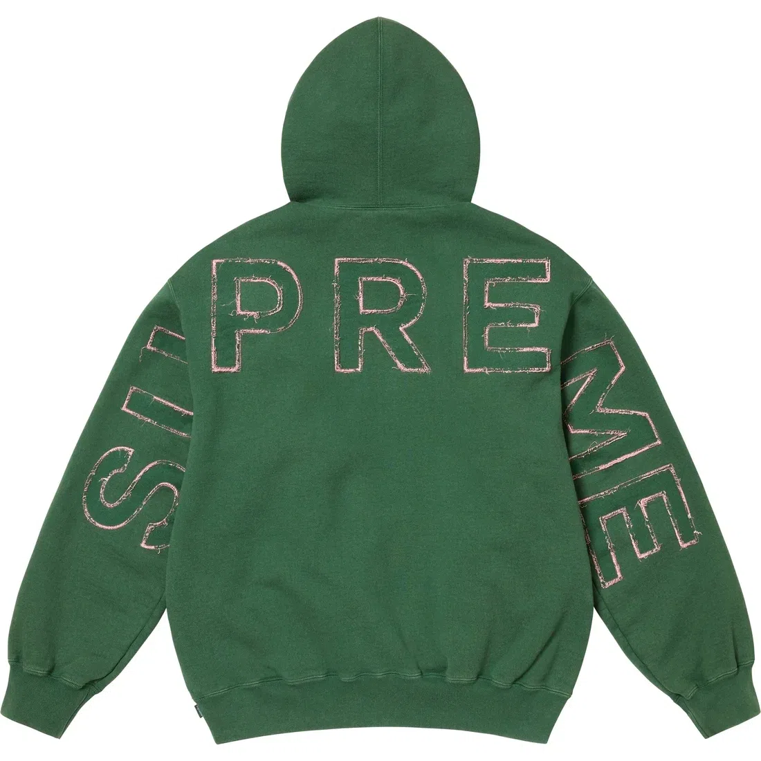 Supreme SS25 Frayed Hooded Sweatshirt logo