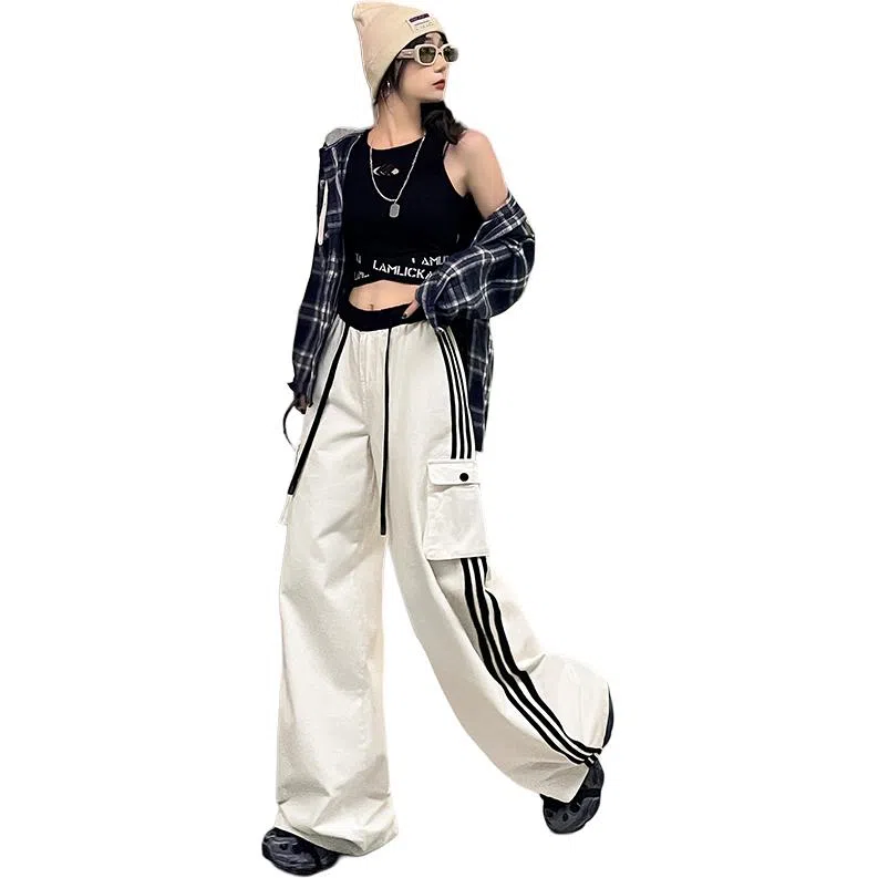 么宁 显瘦百搭宽松阔腿休闲裤 女款