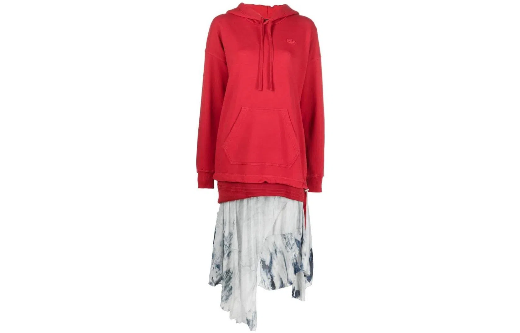 DIESEL FW22 Hoodie Dress Red