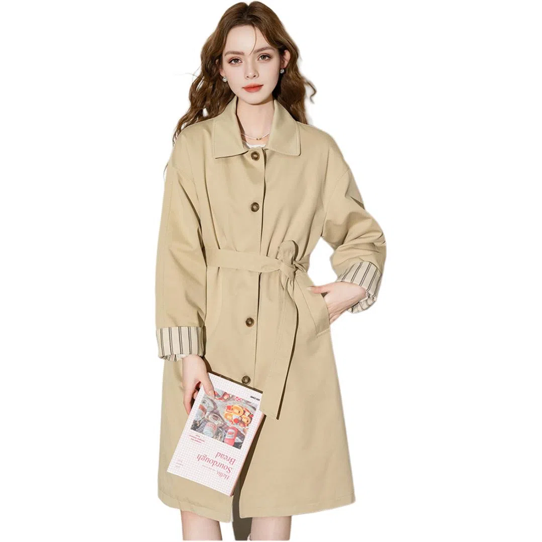 法文箱子 时尚简约中长款棉服 女款