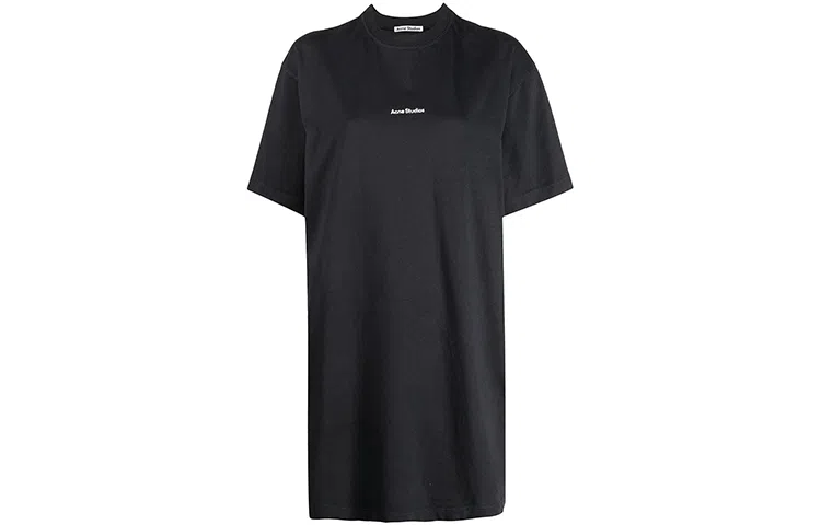 Acne Studios FW21 Logo T-Shirt Dress Black