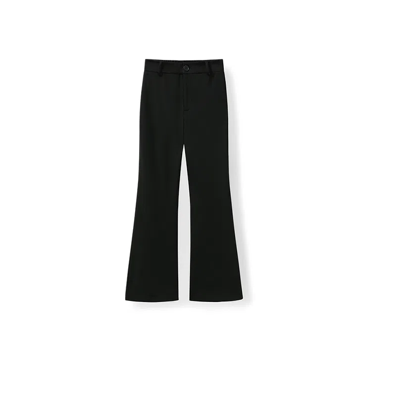 潞优野 韩系微喇高腰休闲裤 女款 黑色