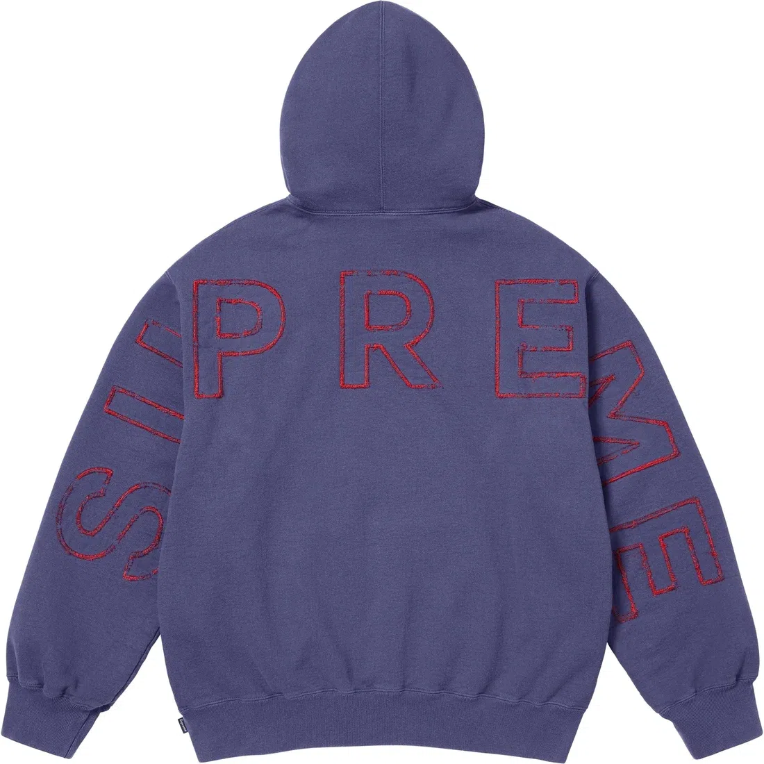 Supreme SS25 Frayed Hooded Sweatshirt logo