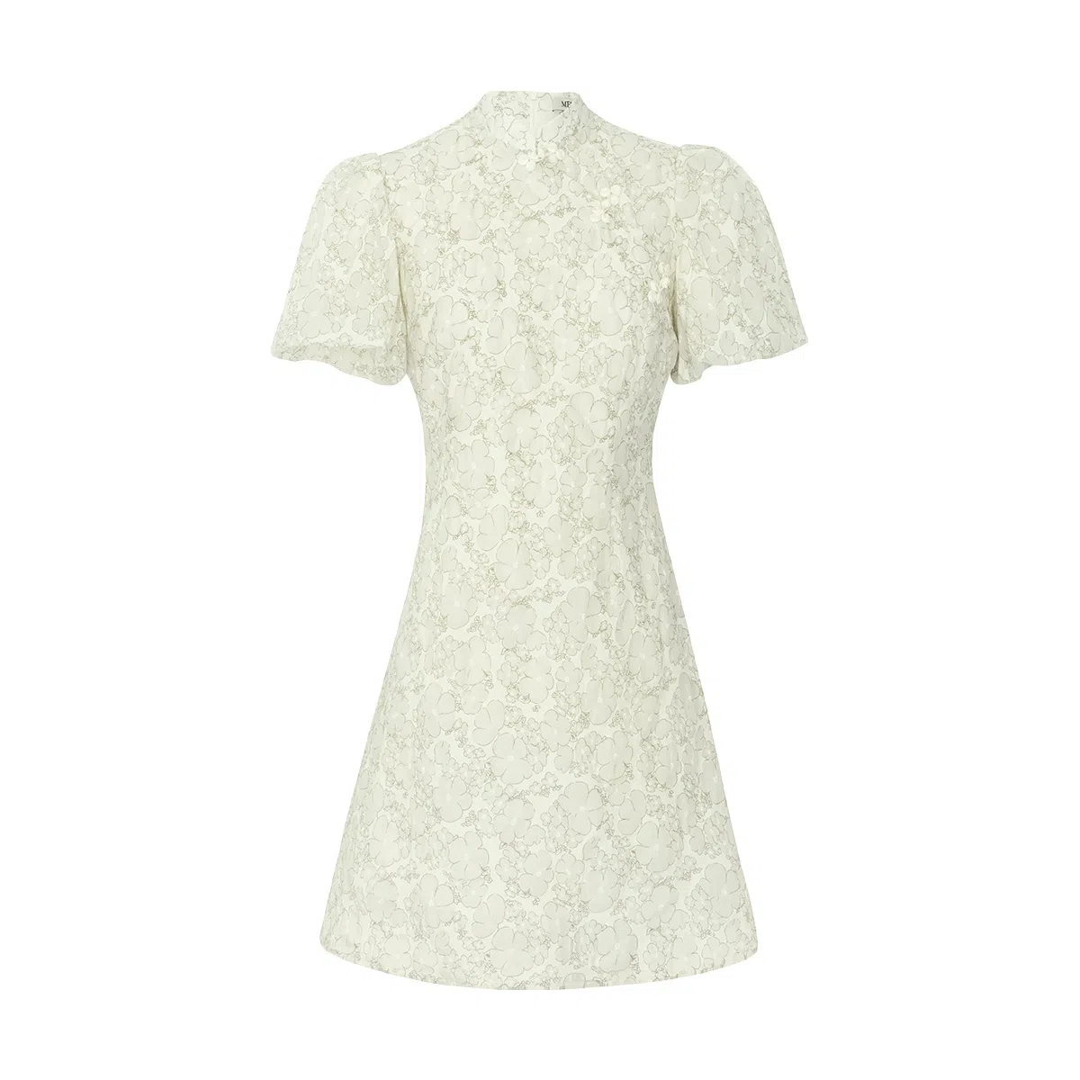 美洋 梨花落改良旗袍连衣裙女夏季年轻斜襟新中式复古国风气质短裙