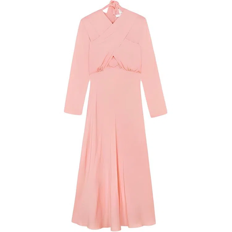 Sandro Cross Tie Dress Pink