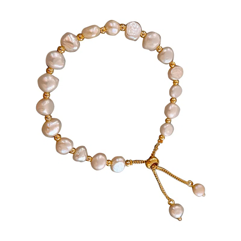 福茹记 巴洛克圣曲 不规则 小众个性经典时尚复古精致 抽拉款可调节 合金 手链 女款