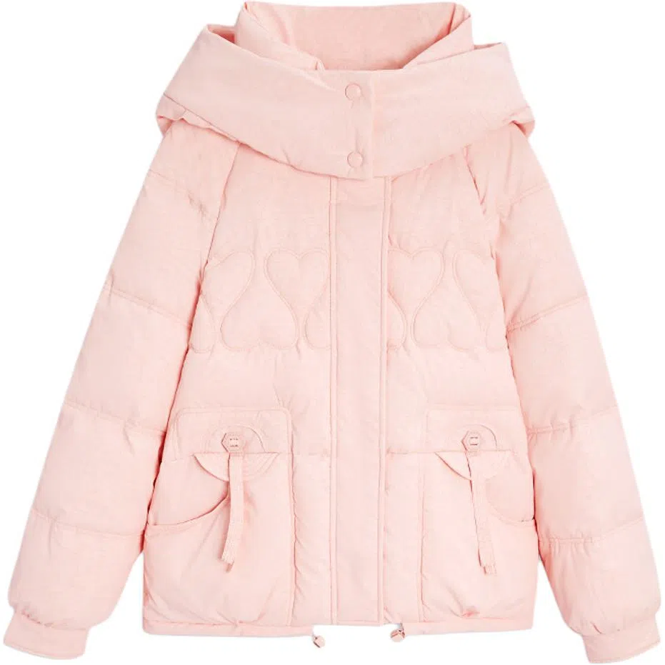 爱依服 纯色舒适休闲棉服 女款