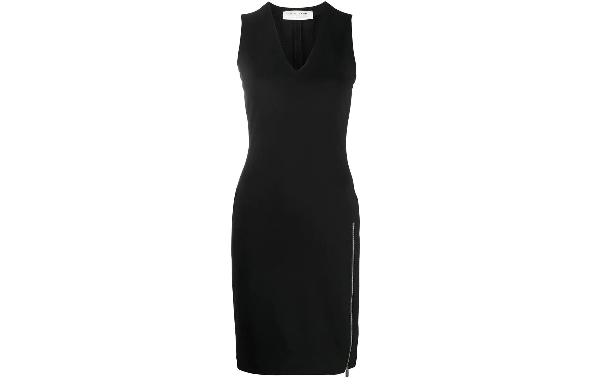1017 ALYX 9SM V-Neck Zip Dress Black