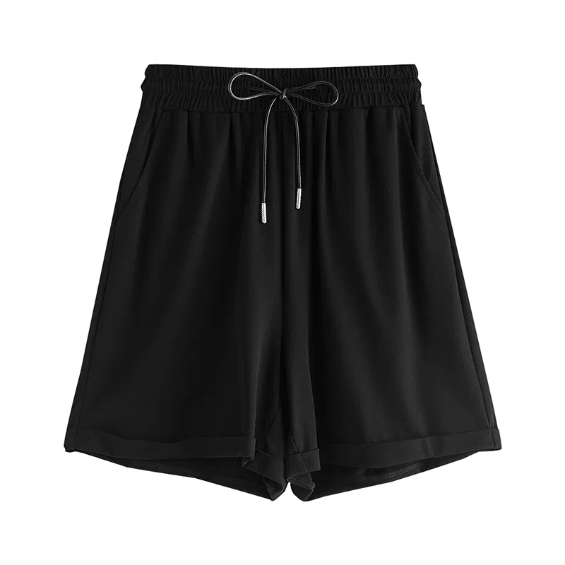 初语 纯色垂感宽松百搭休闲短裤 女款