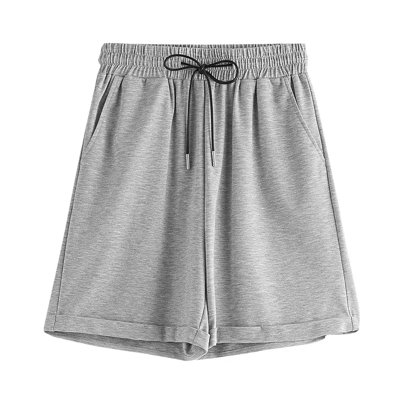 初语 纯色垂感宽松百搭休闲短裤 女款