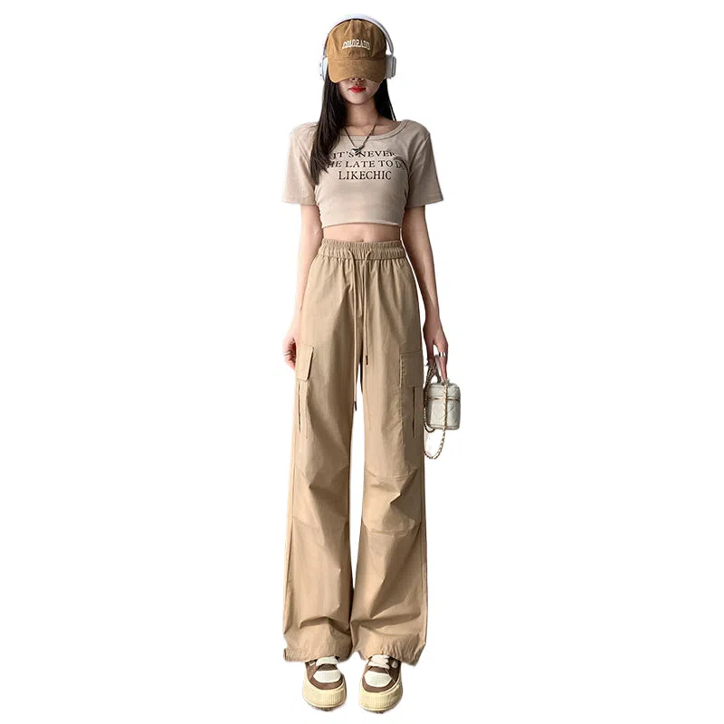 玉儿恋 休闲宽松韩版时尚工装裤 女款