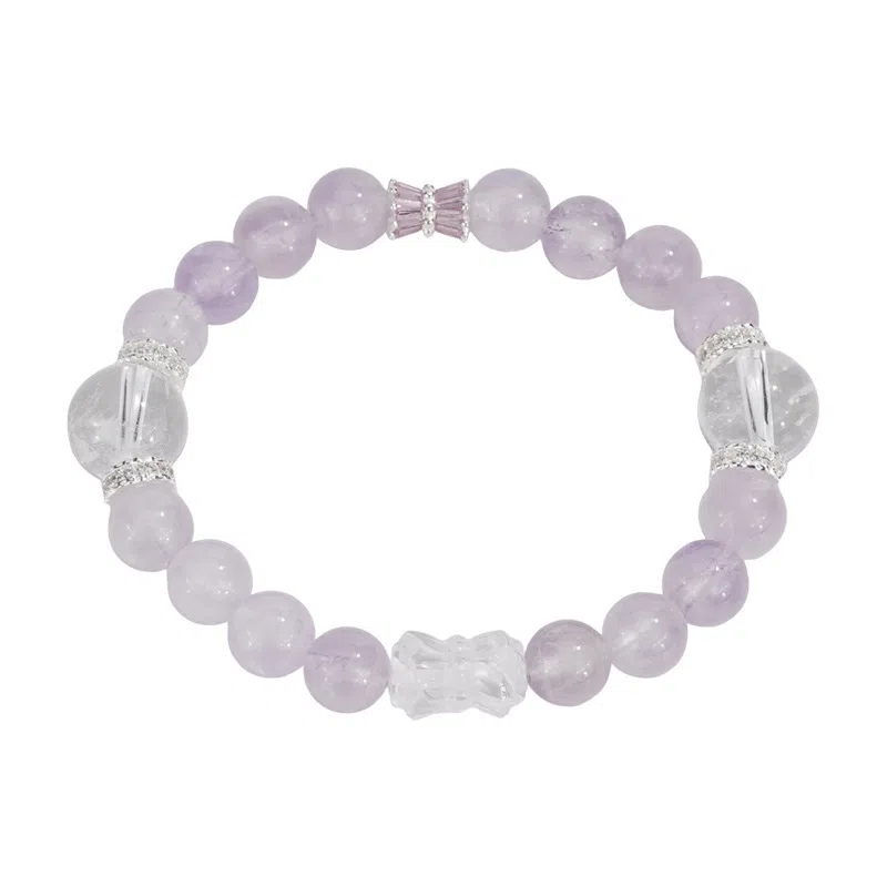 遇点 小蛮腰 #好运气质优雅小众精致潮流 日常天然 紫水晶 手串 女款