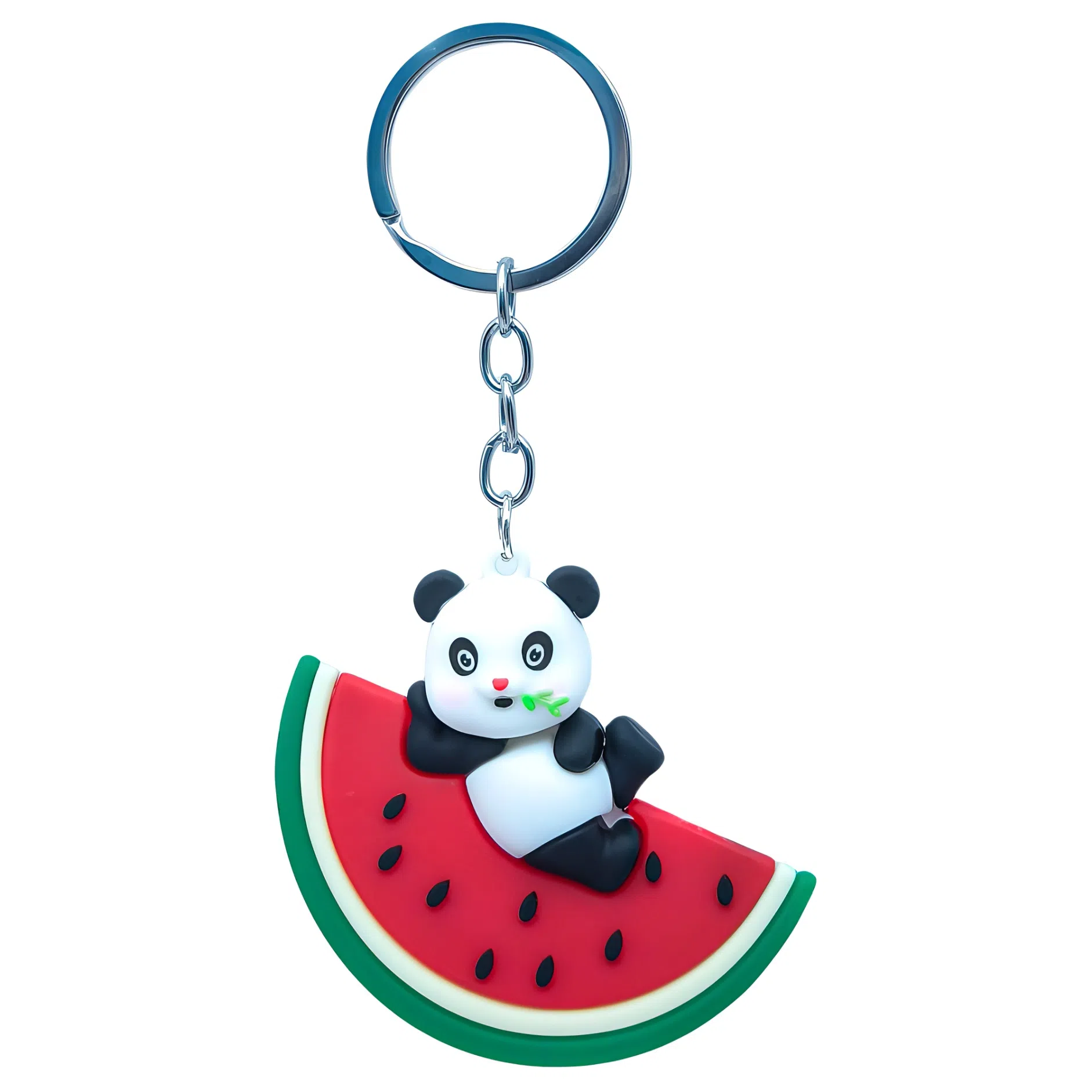 简应舒 创意可爱卡通西瓜熊猫 塑料 挂件 男女同款情侣款