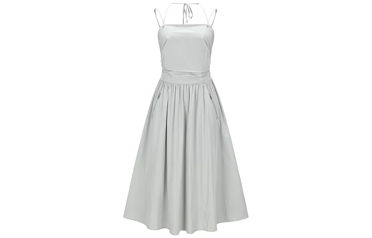 太平鸟 吊带长款连衣裙 女款 灰色
