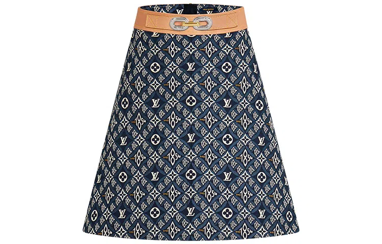 Louis Vuitton SS21 A-Line Mini Skirt Blue