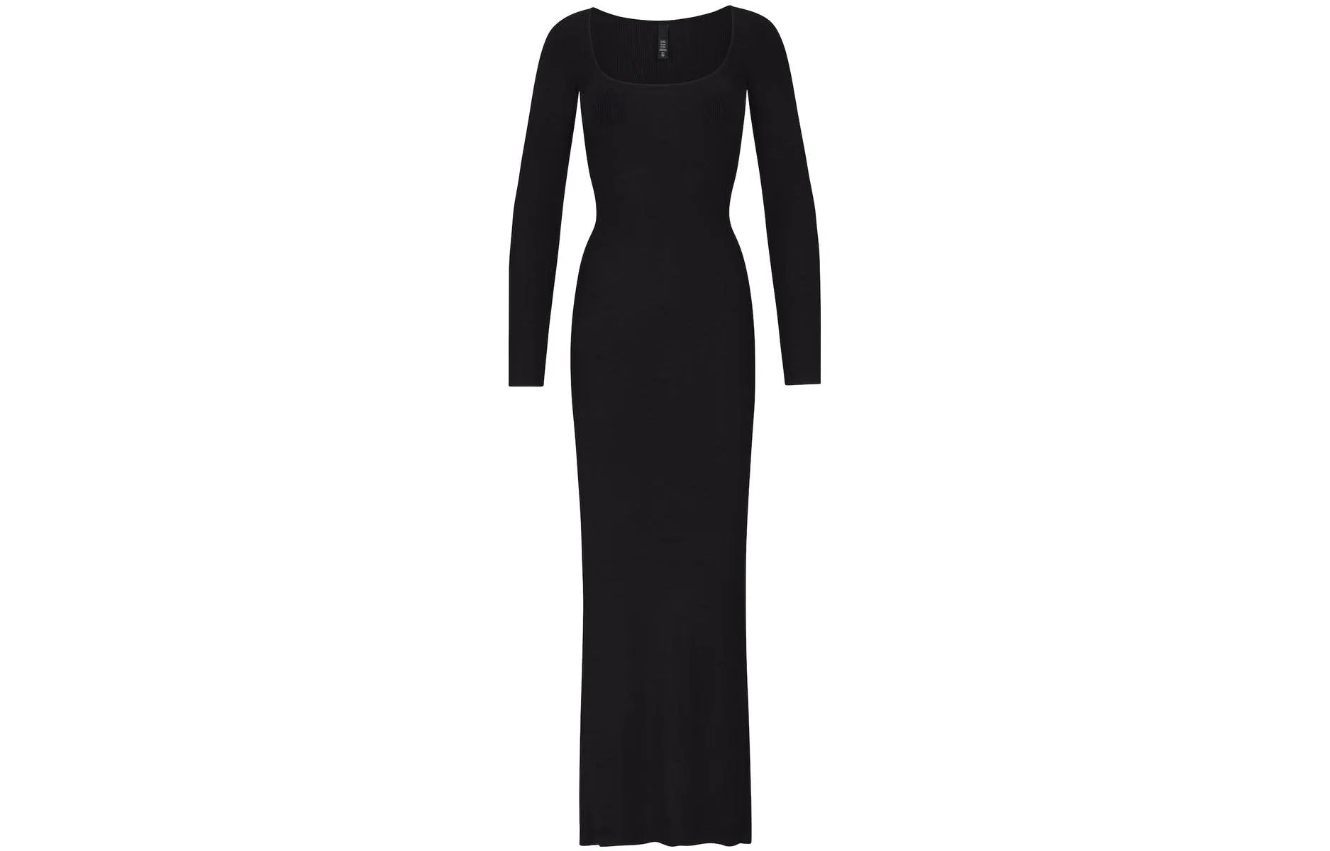 Skims Soft Lounge Petite Long Sleeve Dress Onyx