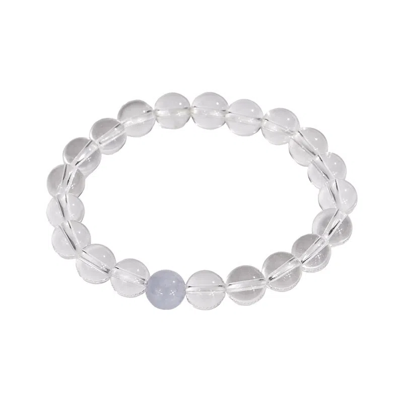 遇点 轻奢风高级设计感 #好运复古气质时髦简约小众天然 白水晶 手串 女款