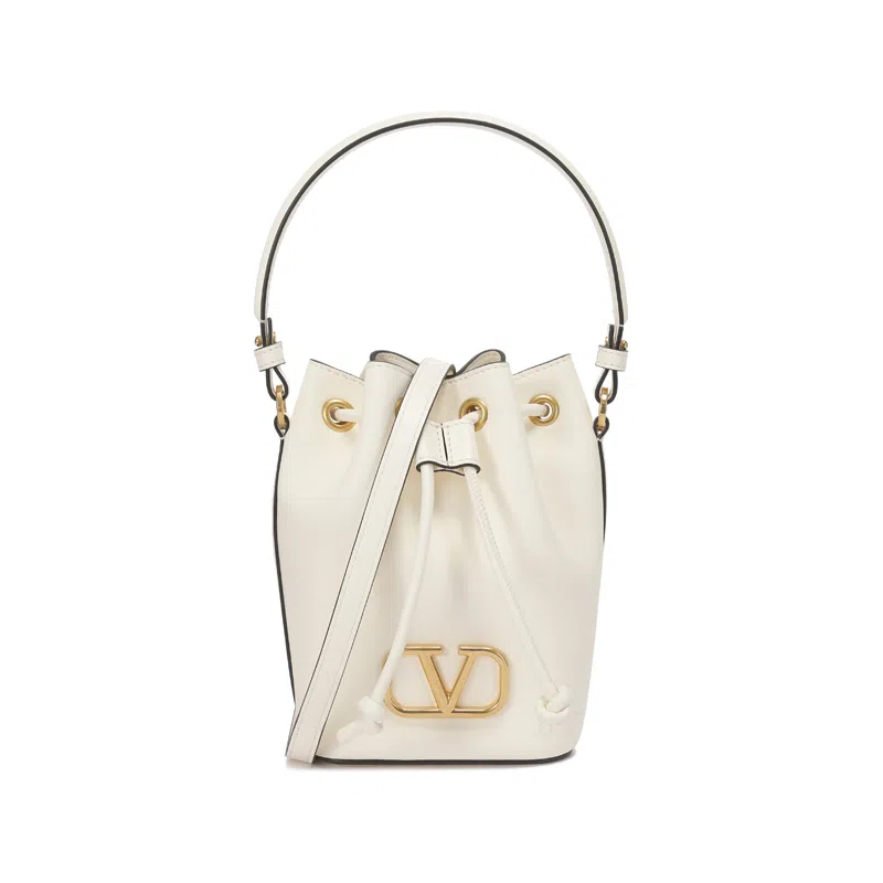 Valentino VLOGO Signature Bucket Bag Ivory