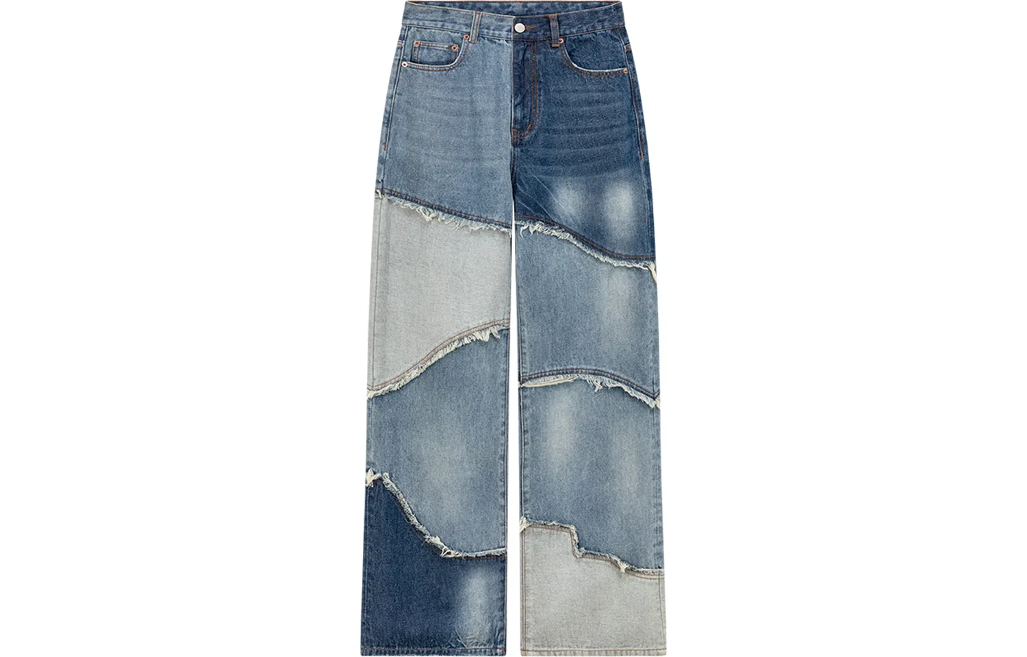 NO ONE ELSE Denim Wide-Leg Jeans