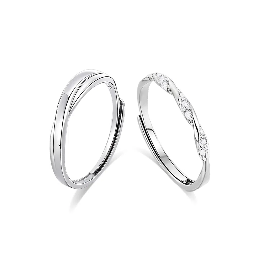 饰伴 星辰与月光般温柔 精致高级小众开口可调节 #好运 合金 戒指 男女同款情侣款