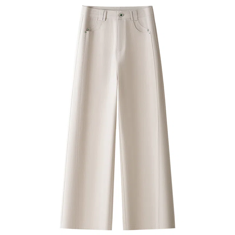 潞优野 高腰阔腿宽松牛仔裤 女款