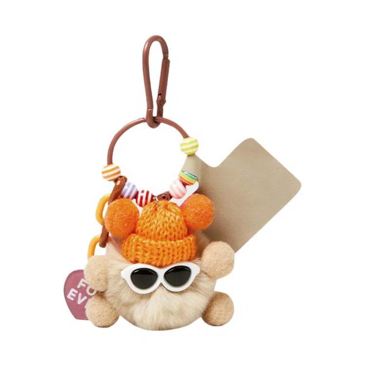 纳兰杜 可爱小煤球挂件书包挂饰汽车卡通玩偶 獭兔毛 钥匙扣包周边 女款 多色