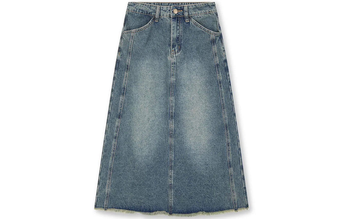 BONELESS Denim Skirt Deep Blue