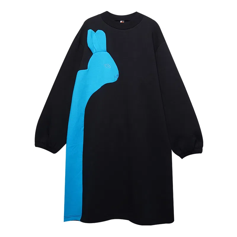 木果果木 童趣印花中长款落肩长袖连衣裙 女款