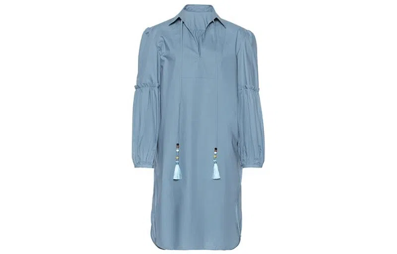 美洋 民族风流苏长袖连衣裙