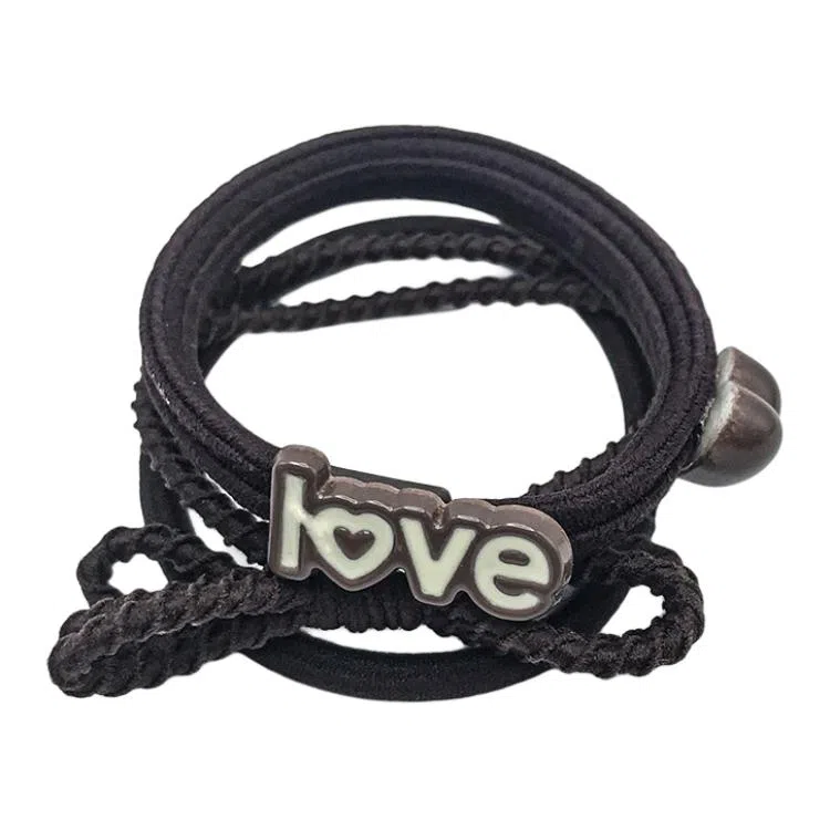 简应舒 英文字母多层 树脂 发圈 男女同款情侣款