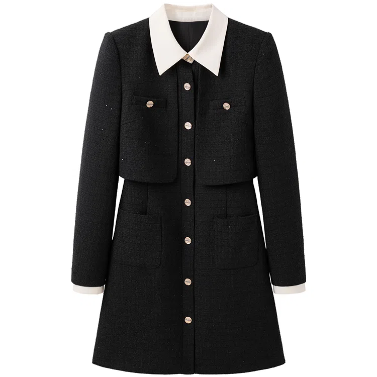 Peacebird Elegant Tweed Dress