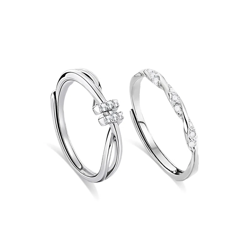 饰伴 星辰与月光般温柔 精致高级小众开口可调节 #好运 合金 戒指 男女同款情侣款