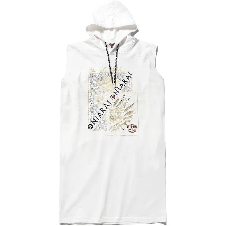 鬼洗 时尚休闲印花无袖连衣裙 女款