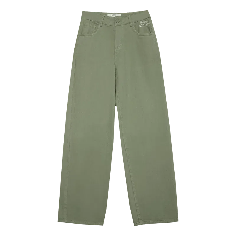 木果果木 休闲阔腿女遮肉裤子牛仔裤 女款