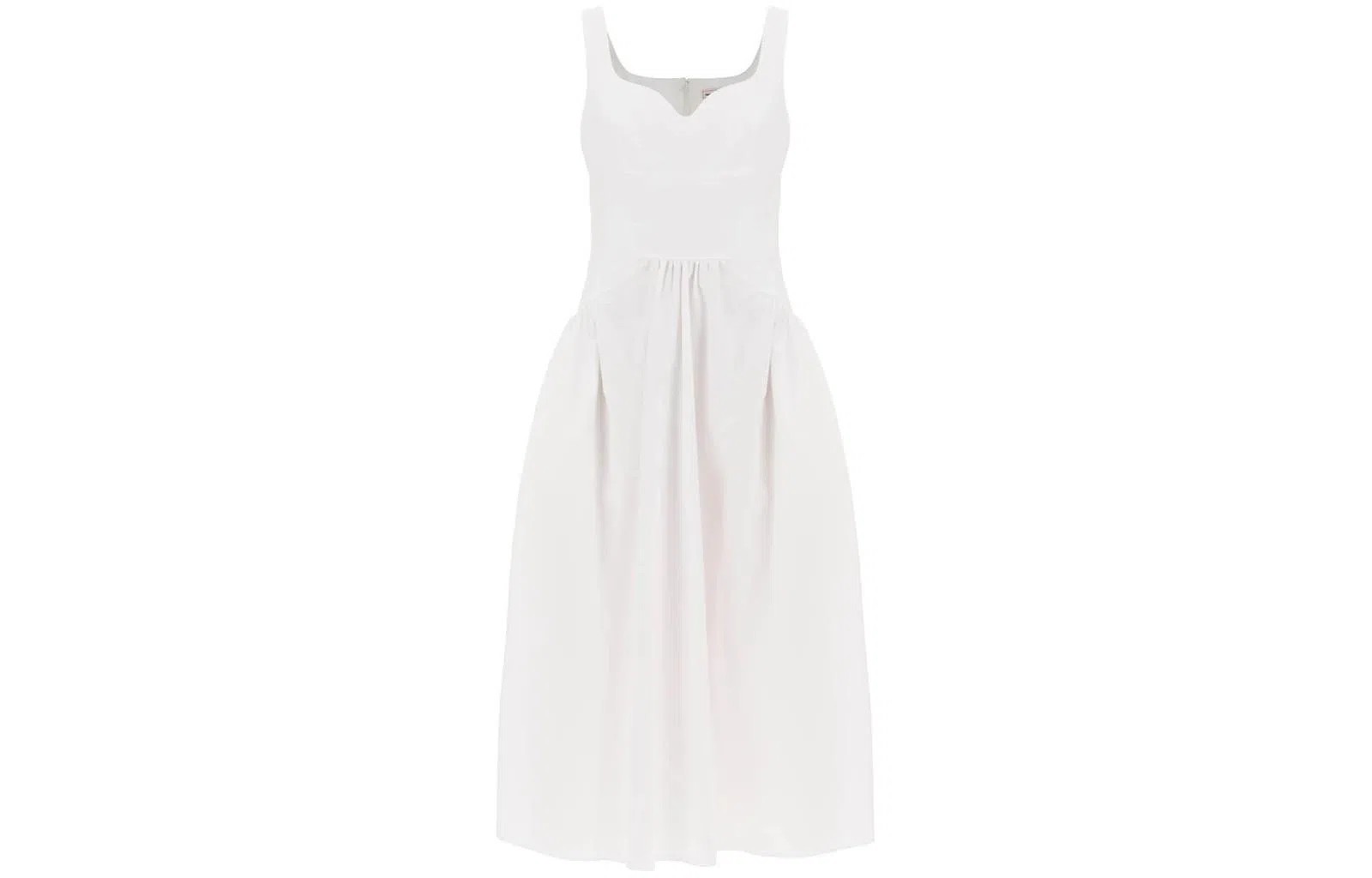 Alexander McQueen Midi Poplin Dress In