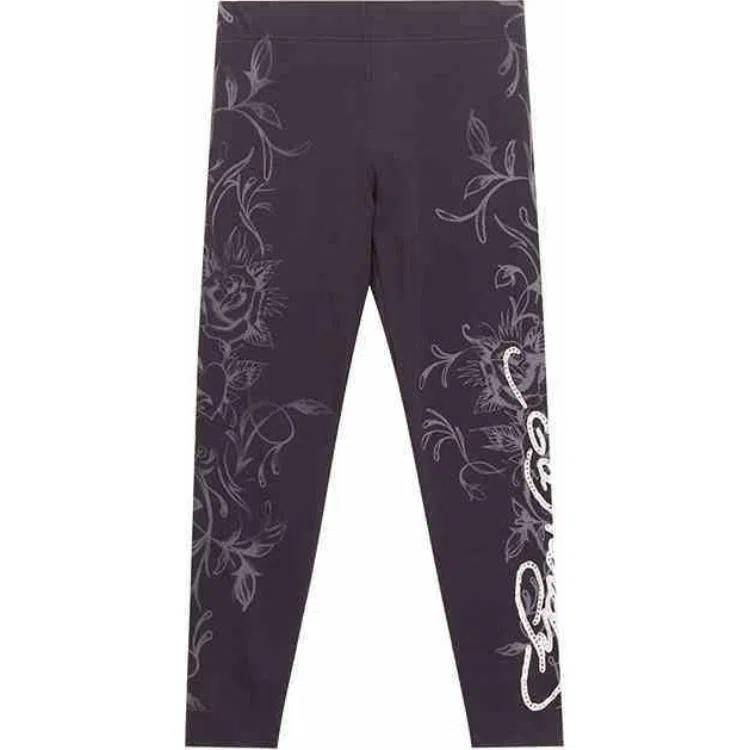 Ed Hardy SS25 Slim Fit Rhinestone Leggings Black
