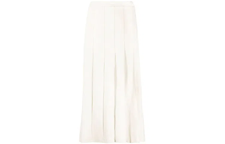 Y-3 21 High Waist Pleated Skirt White