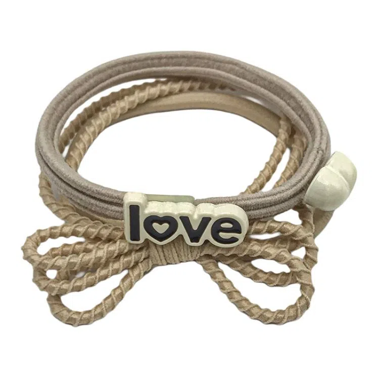 简应舒 英文字母多层 树脂 发圈 男女同款情侣款