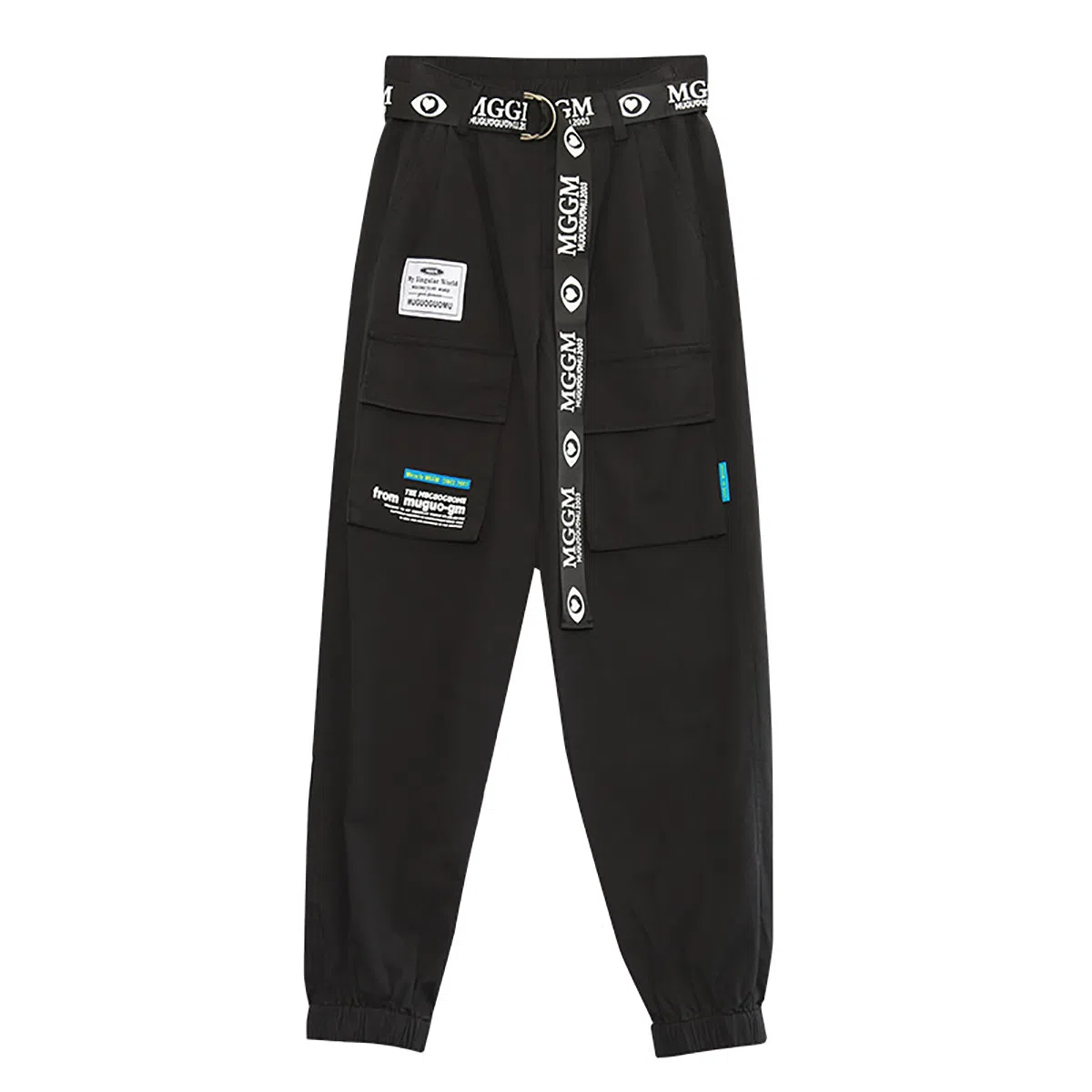 木果果木 宽松束脚拼接设计感工装裤 女款