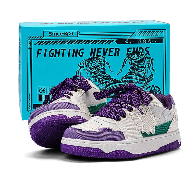 双星八特 帆布拼接舒适透气运动经典百搭 防滑减震耐磨透气 低帮 板鞋 男女同款