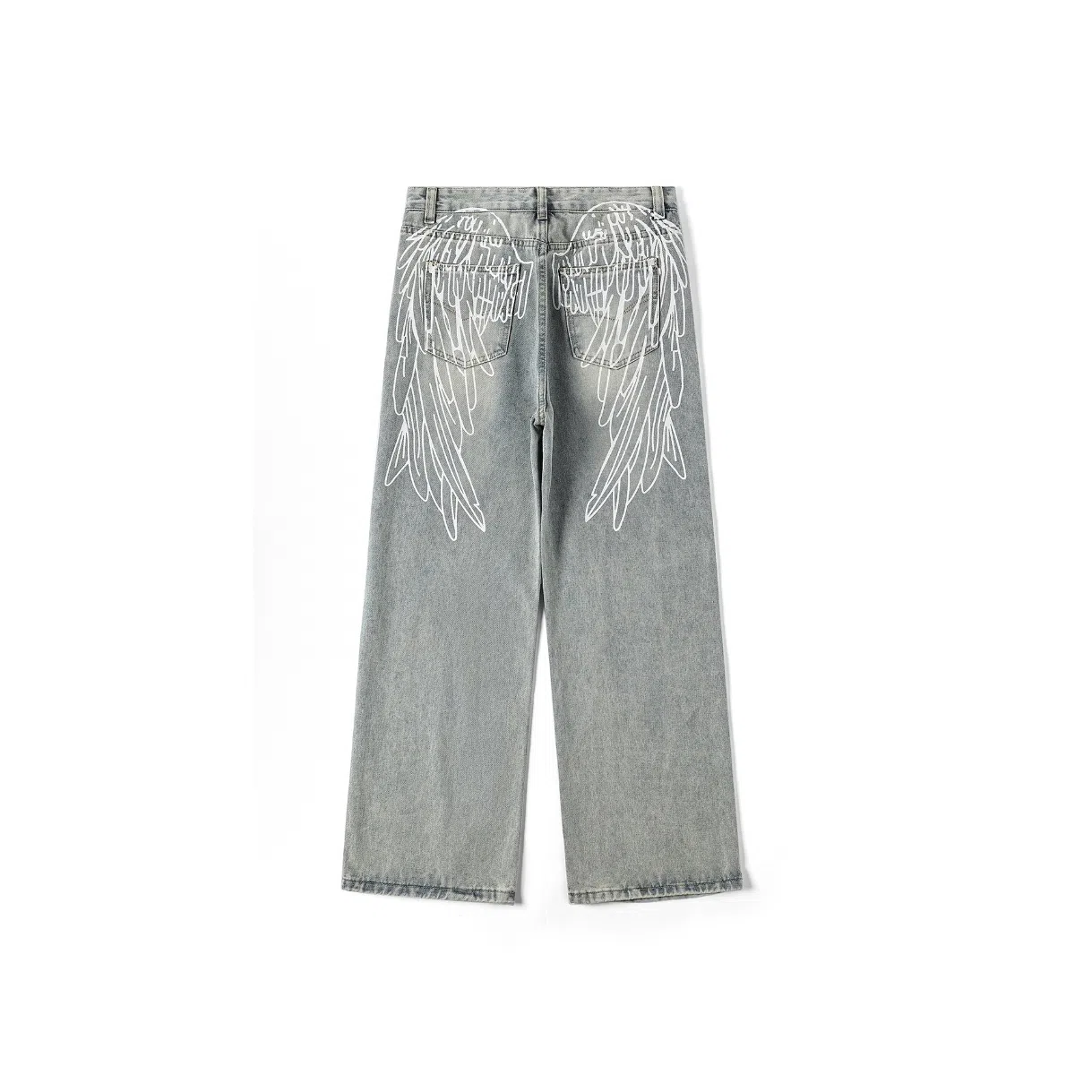 GEOFFREY B. SMALL Wing Contrast Stitch Denim Pants