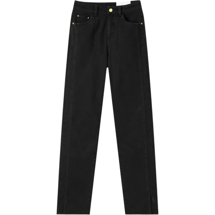 太平鸟 高腰休闲简约牛仔裤 女款