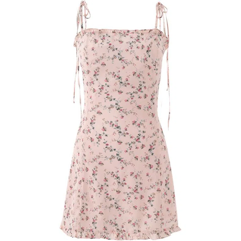 NOT YOUR ROSE SS24 Frill mini dress Pink