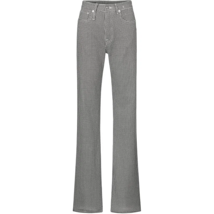 R13 FW24 Houndstooth Flare Jeans Black