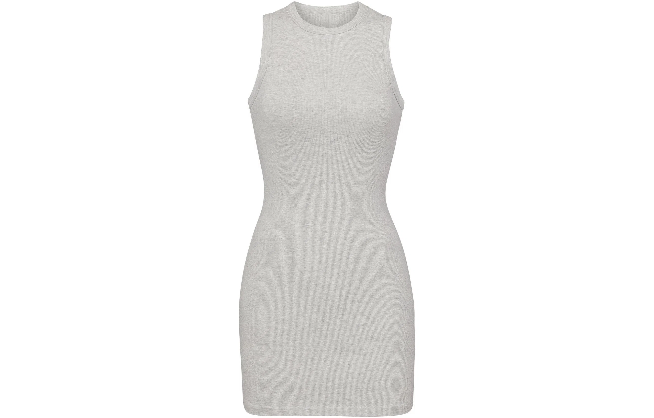 SKIMS Cotton Rib Tank Dress Light Heather Grey
