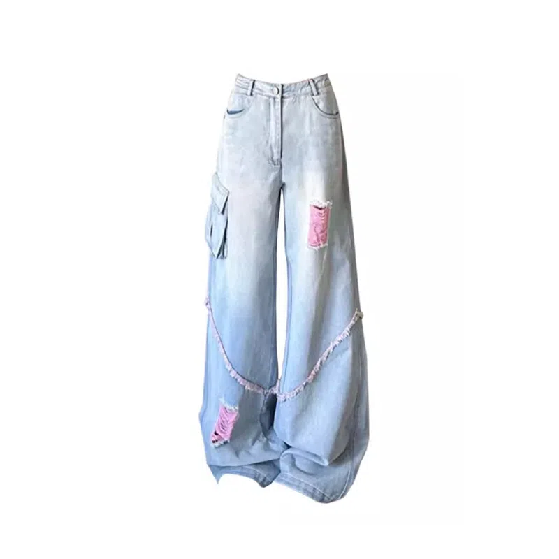 JUFU Wide Leg Jeans Blue