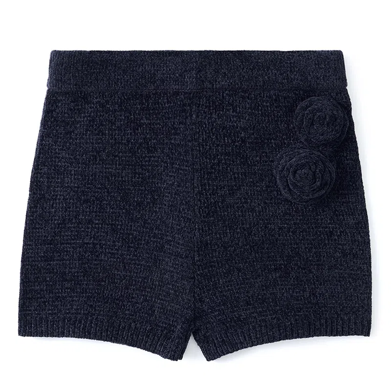 MARDI MERCREDI FW24 KNIT SHORTS ROSE_NAVY