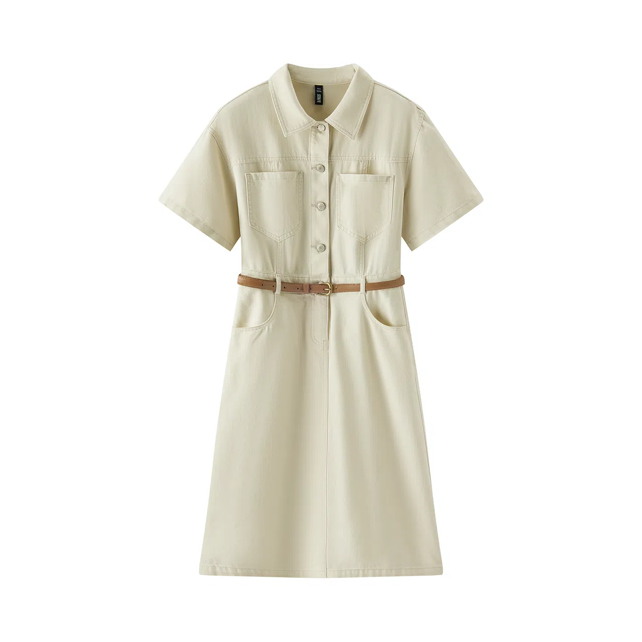 森马 森柔开叉工装短袖连衣裙 女款