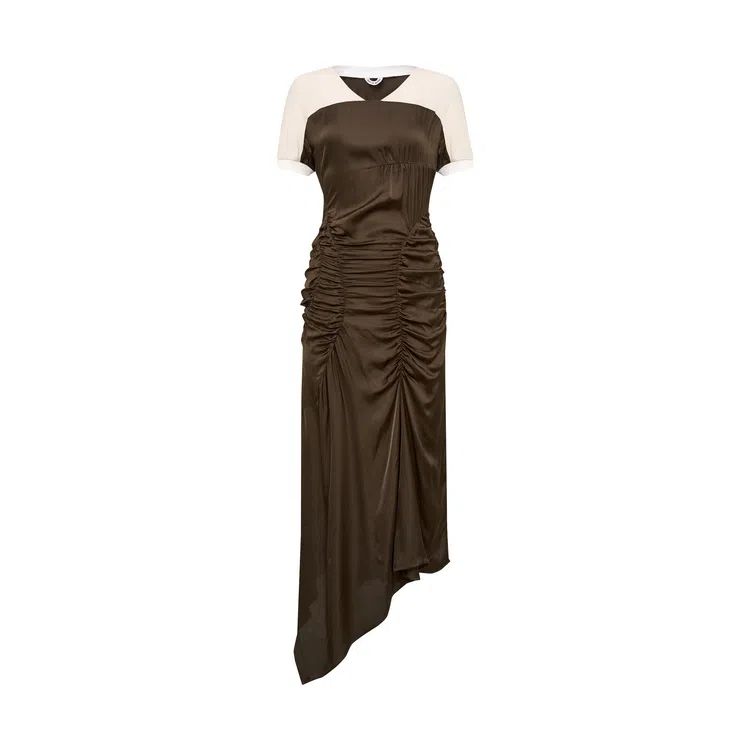 lost in echo Satin Dress Brown